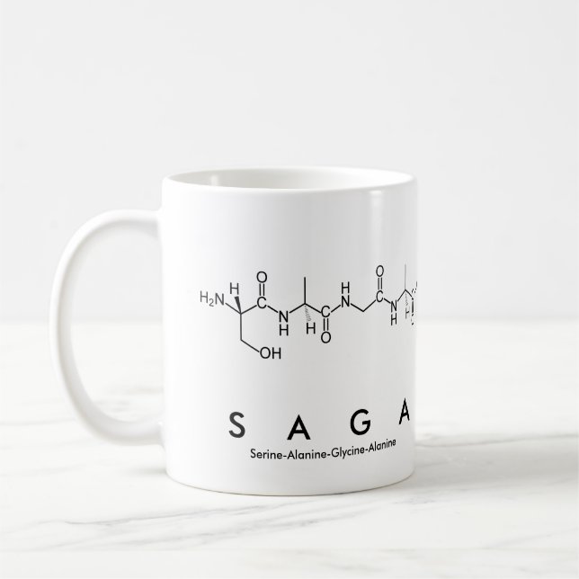 Saga nom peptide mug (Gauche)