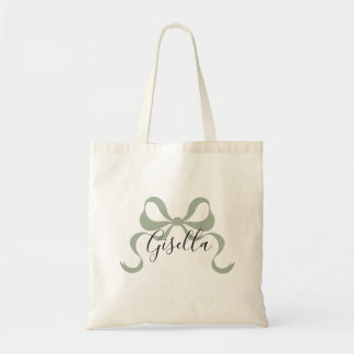 Sage Bow BridesMaid Tote Bag