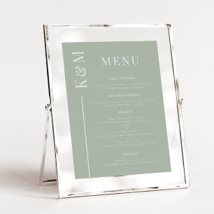 Sage Clean Line Mariage Diner Menu