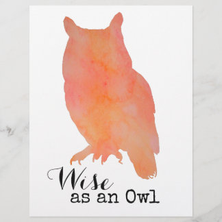 Sage comme une aquarelle de bois de hibou