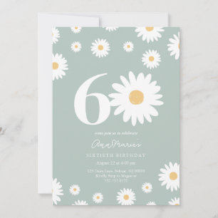 Sage Daisy 60e anniversaire Invitation