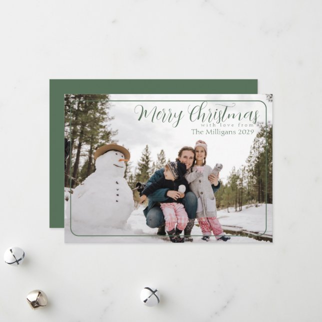 Sage Frame Joyeux Noël avec carte de vacances phot