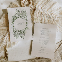 Sage Garden Wedding Info Détails Carte de boîtier
