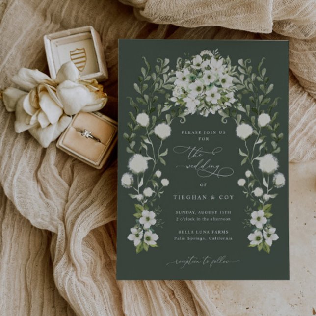 Sage Garden Wedding Invitation Faire-part Card (Créateur téléchargé)