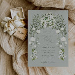Sage Garden Wedding Invitation Faire-part Card<br><div class="desc">Notre carte de faire-part de mariage comprend des lettres de script fantaisie et des éléments de jardin botanique vert sauge pour la plus belle façon d'informer vos invités de votre prochain mariage. Cet article fait partie de notre suite Tieghan mariage T100, s'il vous plaît magasiner notre magasin pour les produits...</div>