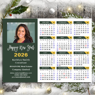 Sage Green 2024 Calendrier Entreprise Simple Magné