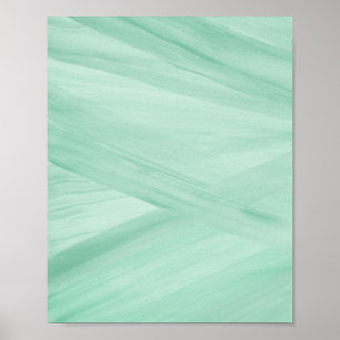 Sage Green Abstrait Lines Brushstroke Art Poster