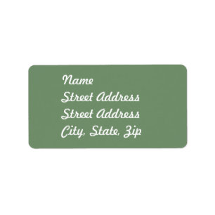 Sage Green Adresse Sticker