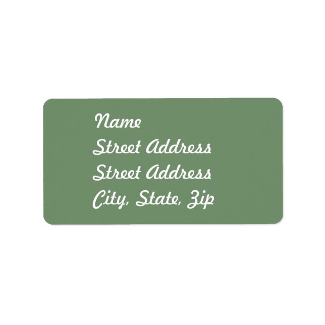 Sage Green Adresse Sticker (Devant)