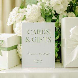 Sage Green & Blue Cartes & Cadeaux Signal Mariage