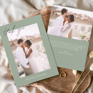 Sage Green Budget Mariage Photo Merci Cartes
