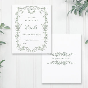 Sage Green Classy 'Devinez Combien De' Jeux De Mar