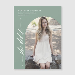 Sage Green Elle L'A Fait Arch Photo Graduation Mag