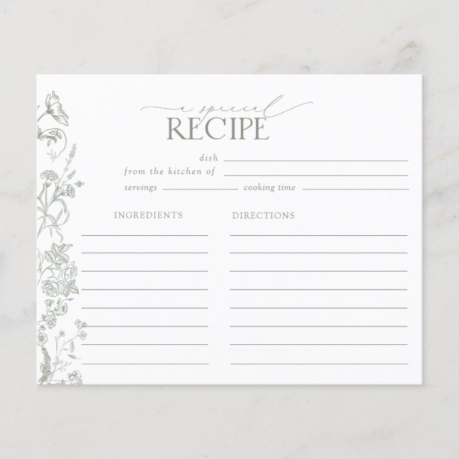 Sage Green Fête des mariées victorienne Recette (Devant)