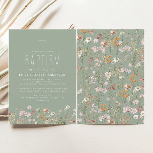 Sage Green Fleur sauvage Baptême Jardin En Fleur