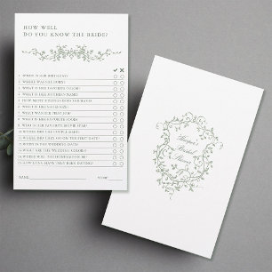 Sage Green French Victorian Fête des mariées Jeu