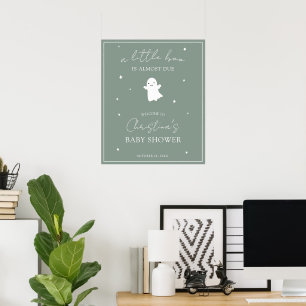 Sage Green Genre Neutre Baby shower Affiche de bie