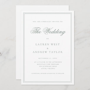 Sage Green I Faire-part de mariage minimaliste mod