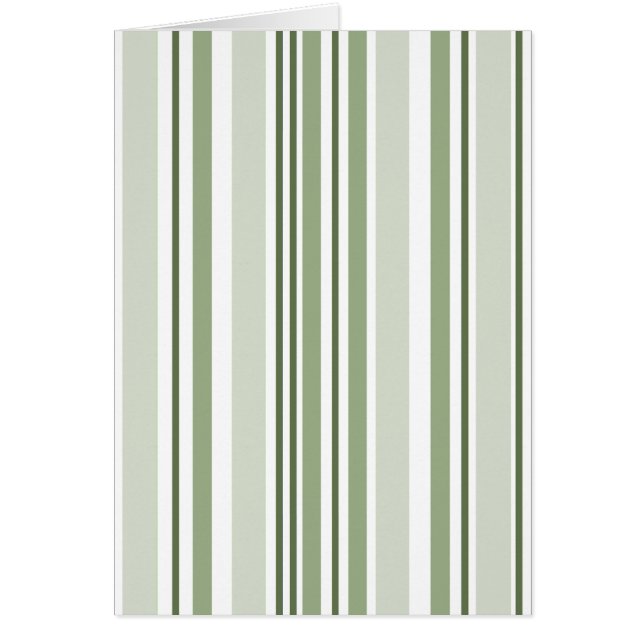 Sage Green (Light Medium Dark) White Stripes Blank (Devant)