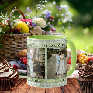 Sage Green Mariage Photo Mug