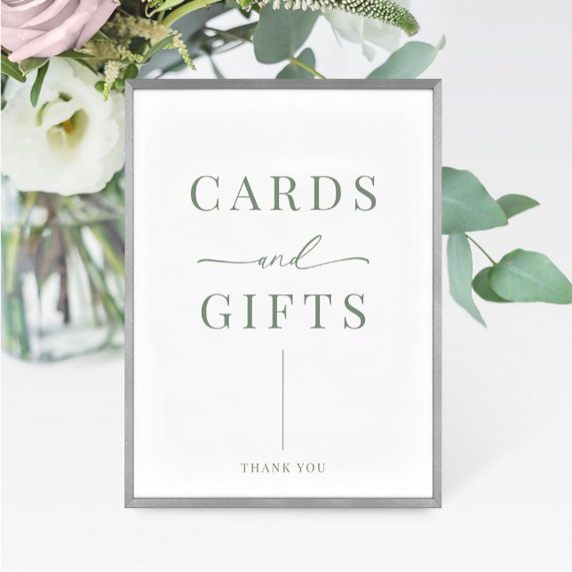 Sage Green Moderne Élégante Cartes de Mariage Cade (Créateur téléchargé)