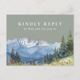 Sage Green Mountain Chanson Demande Carte postale