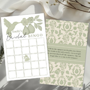 Sage Green Perfect Pear Fête des mariées Bingo Jeu