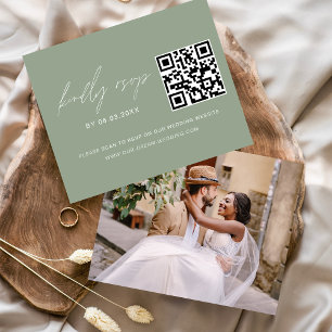 Sage Green QR Code RSVP Mariage photo Site Web