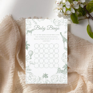 Sage Green Safari Animaux de la Jungle Baby Shower