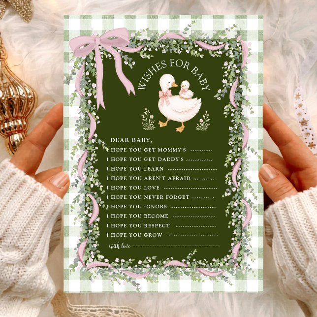 Sage Green Silly Goose Vœux pour Jeu de Bébé (Créateur téléchargé)