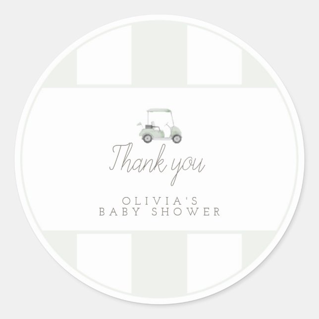 Sage green voiturette cadeau autocollant (Devant)