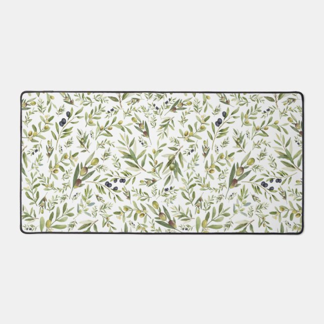 Sage Green Watercolor French Country Chic Olives (Recto)