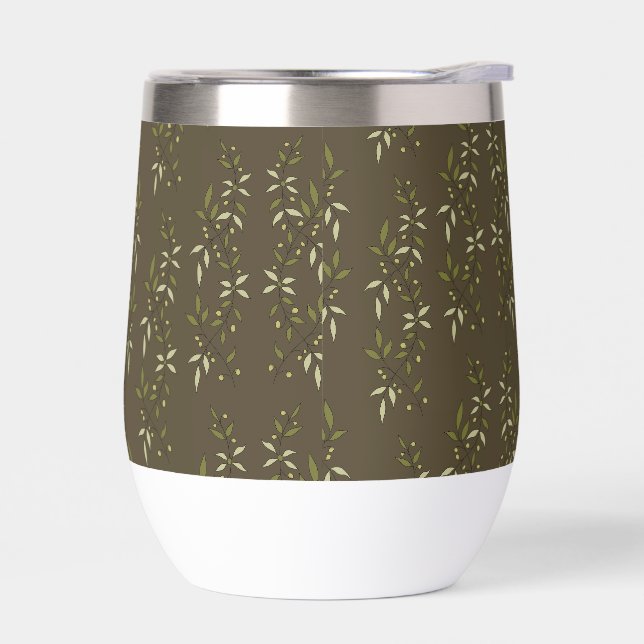 Sage Green Watercolor French Country Olive Pattern (Gauche)