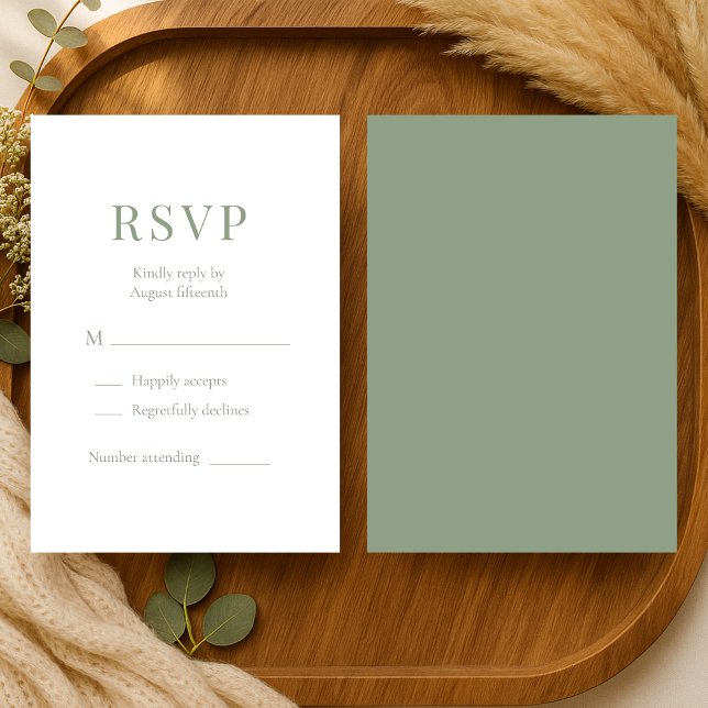 Sage Green Wedding RSVP  (Créateur téléchargé)