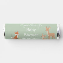 Sage Green Woodland Animal Baby Shower 
