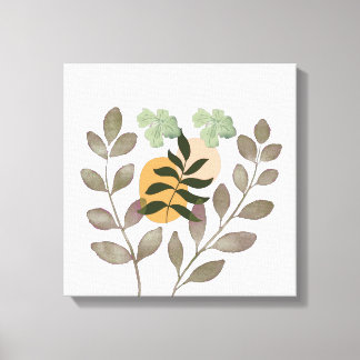 "Sage Harmony | Art mural de feuilles botaniques m
