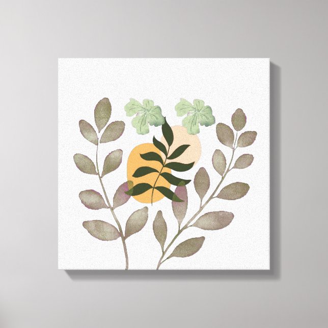 "Sage Harmony | Art mural de feuilles botaniques m (Recto)