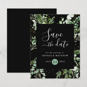 Sage Léger Et Eucalyptus Noir Enregistrer La Date