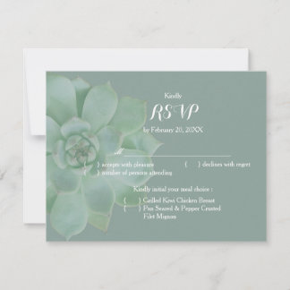 Sage Mariage de jardin succulent RSVP