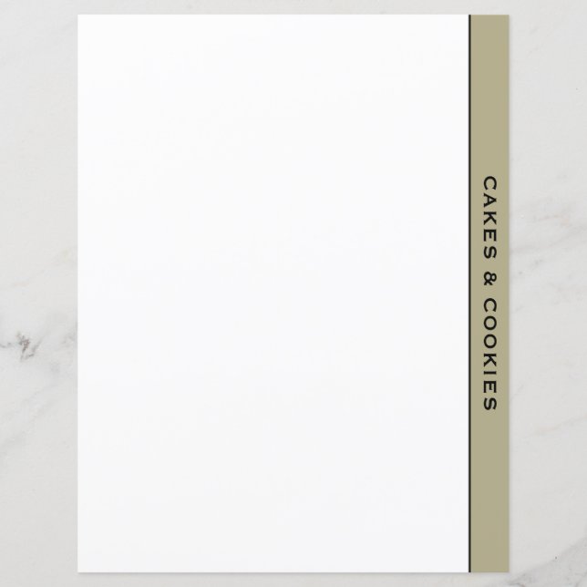 Sage noir et blanc Recette Divider | Gâteau et bis (Devant)