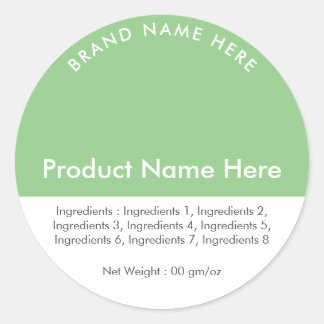 Sage Nom de la marque Ingrédients Étiquette de poi