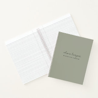 Sage Olive Green Lettres au Journal de la fille