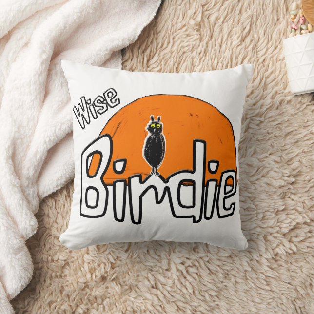 Sage petit oiseau coussin de lancer (Couverture)