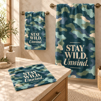 Sage sarcelle Camouflage Restez sauvage, détendez-