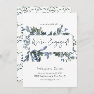 Sage Silver Green Élégant Fiançailles Floral