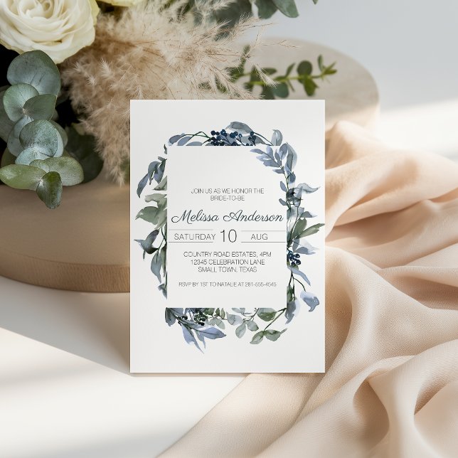 Sage Silver Green Floral Bridal Shower (Créateur téléchargé)