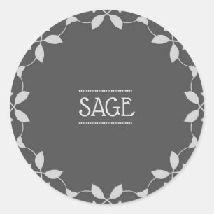 Sage Spice Jar Sticker Étiquettes