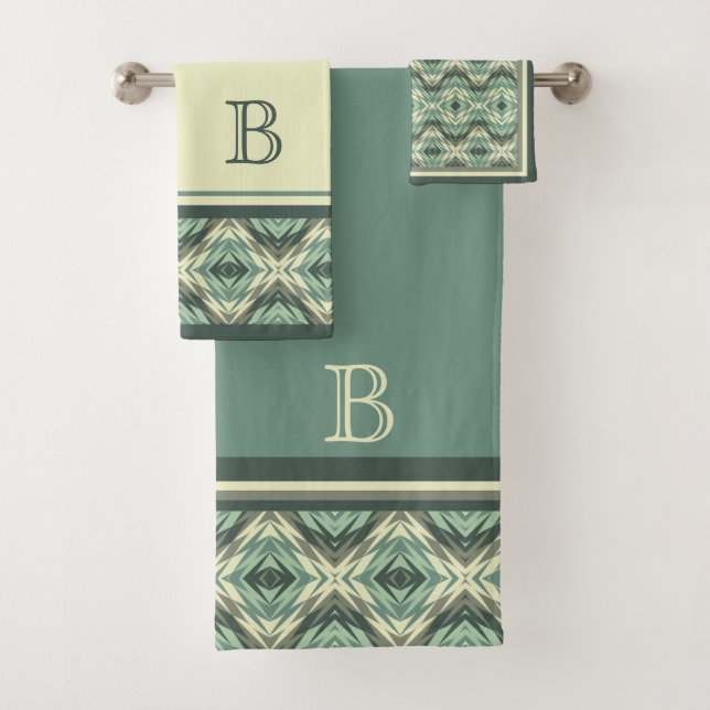 Sage Vert Beige Gris Brown Ethnic Look Personnalis (En situation)