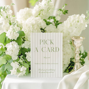 Sage Vert & Beige Mariage Choisir une carte Signal