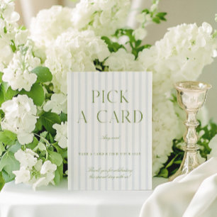 Sage Vert & Bleu Mariage Choisir une carte Signal